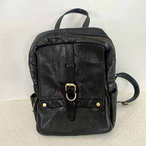 Born Black Leather Backpack Purse